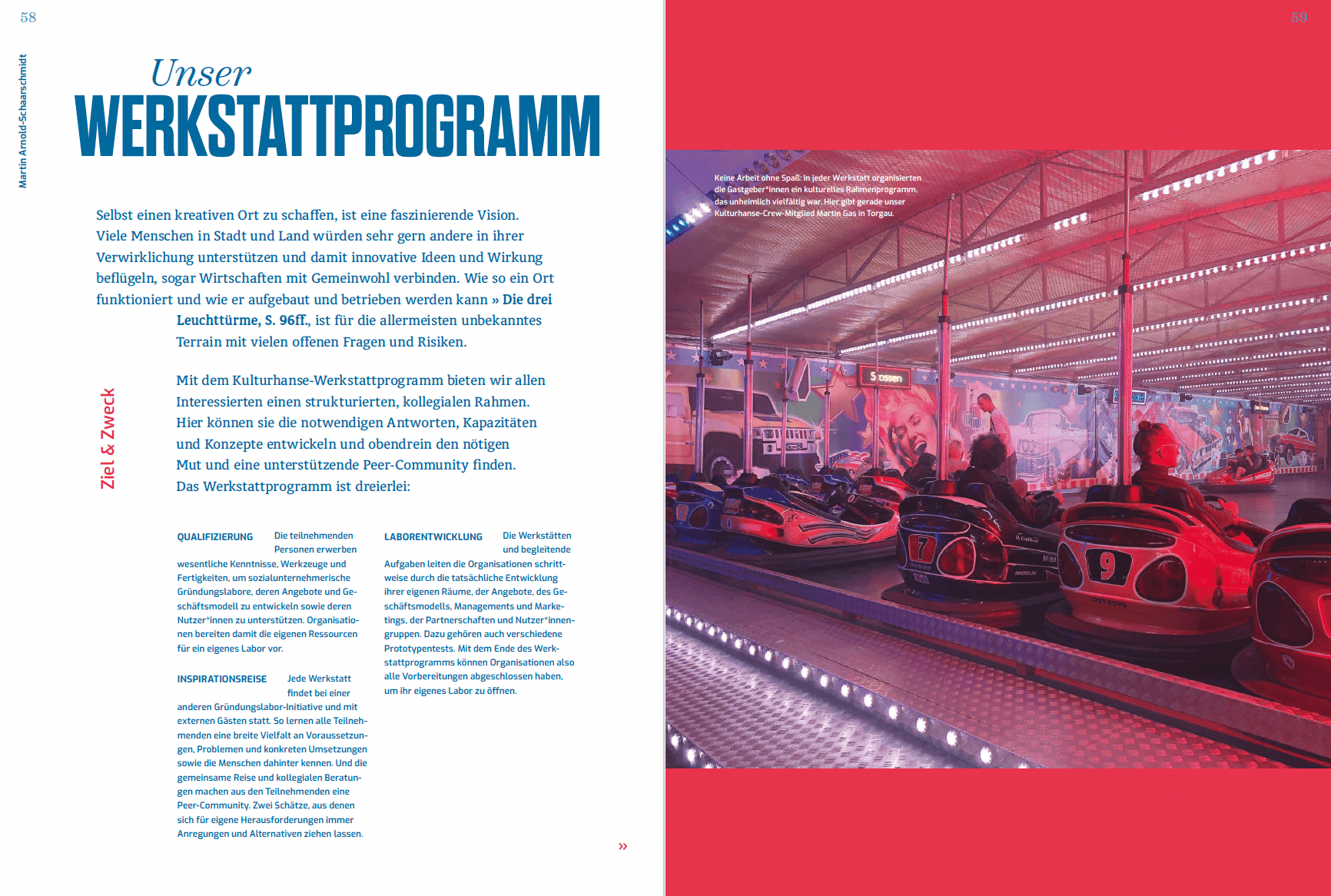 Kreative Workshop im Kulturhanse Expeditionen mit bunten Lichtern und Autos.