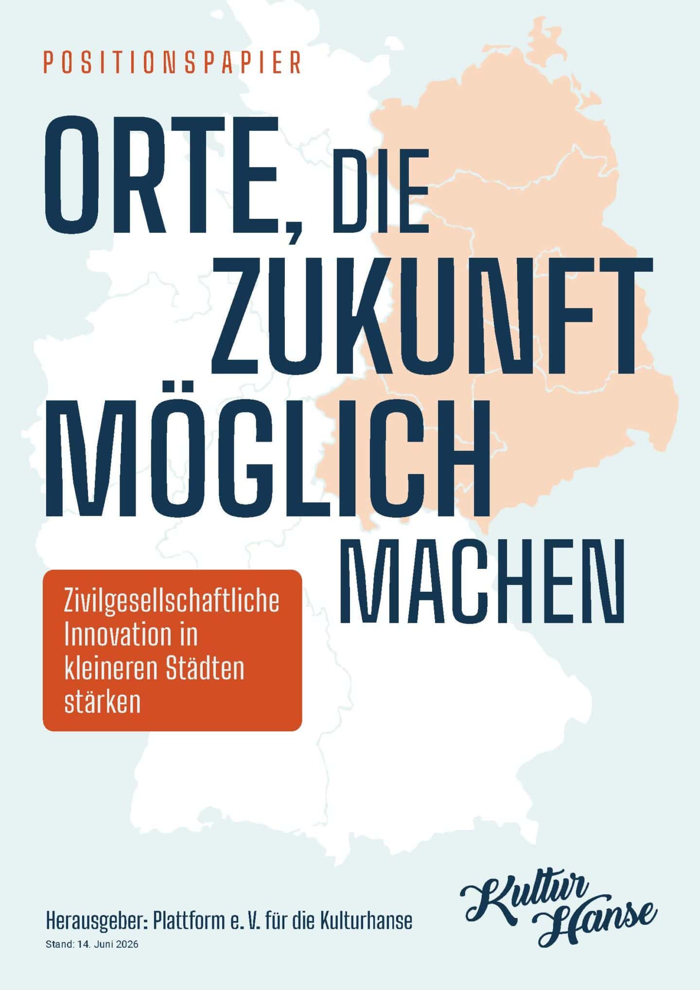 Karte Deutschlands mit Fokus auf Städte für Positionspapier.